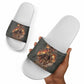 Queen Nzinga Slide Sandals Fierce African Warrior Queen - Dark Tribal Fire Art - African Pride