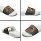 Queen Nzinga Slide Sandals Fierce African Warrior Queen - Dark Tribal Fire Art - African Pride