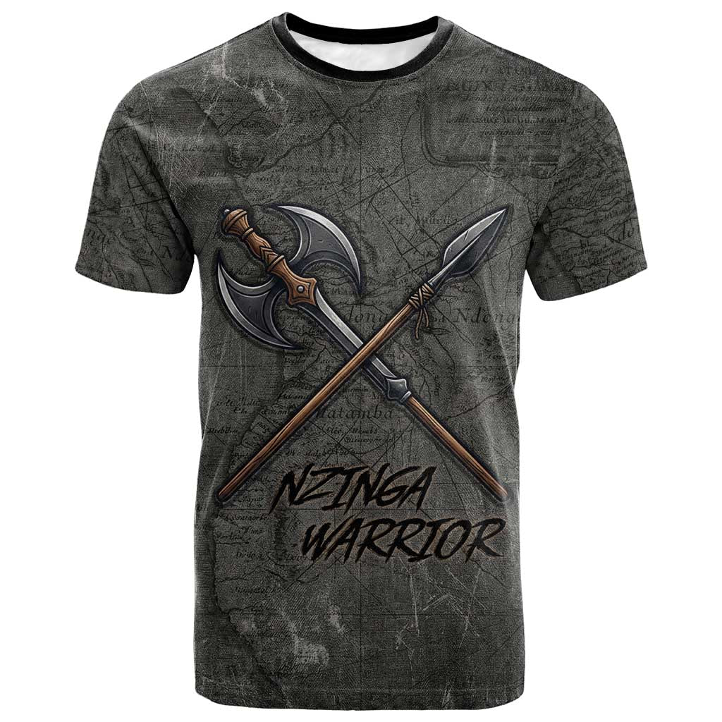 Queen Nzinga T shirt Fierce African Warrior Queen - Dark Tribal Fire Art - African Pride