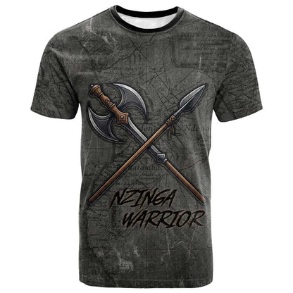 Queen Nzinga T shirt Fierce African Warrior Queen - Dark Tribal Fire Art - African Pride