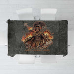 Queen Nzinga Tablecloth Fierce African Warrior Queen - Dark Tribal Fire Art - African Pride