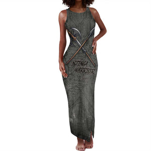 Queen Nzinga Tank Maxi Dress Fierce African Warrior Queen - Dark Tribal Fire Art - African Pride