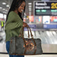Queen Nzinga Travel Bag Fierce African Warrior Queen - Dark Tribal Fire Art - African Pride