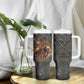 Queen Nzinga Tumbler With Handle Fierce African Warrior Queen - Dark Tribal Fire Art - African Pride