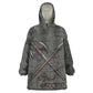 Queen Nzinga Wearable Blanket Hoodie Fierce African Warrior Queen - Dark Tribal Fire Art - African Pride