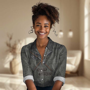 Queen Nzinga Women Casual Shirt Fierce African Warrior Queen - Dark Tribal Fire Art - African Pride