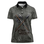 Queen Nzinga Women Polo Shirt Fierce African Warrior Queen - Dark Tribal Fire Art - African Pride