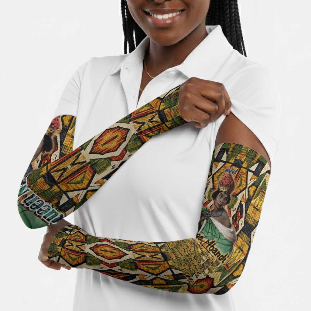 Queen Nzinga Arm Sleeves Mbandi Traditional Regal Portrait Empowerment Quote African Female Leadership - African Pride