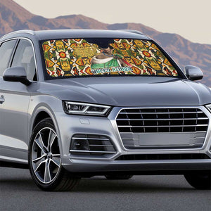 Queen Nzinga Auto Sun Shade Mbandi Traditional Regal Portrait Empowerment Quote African Female Leadership - African Pride