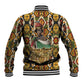 Queen Nzinga Baseball Jacket Mbandi Traditional Regal Portrait Empowerment Quote African Female Leadership - African Pride