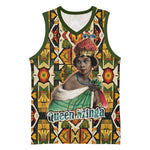 Queen Nzinga Basketball Jersey Mbandi Traditional Regal Portrait Empowerment Quote African Female Leadership - African Pride