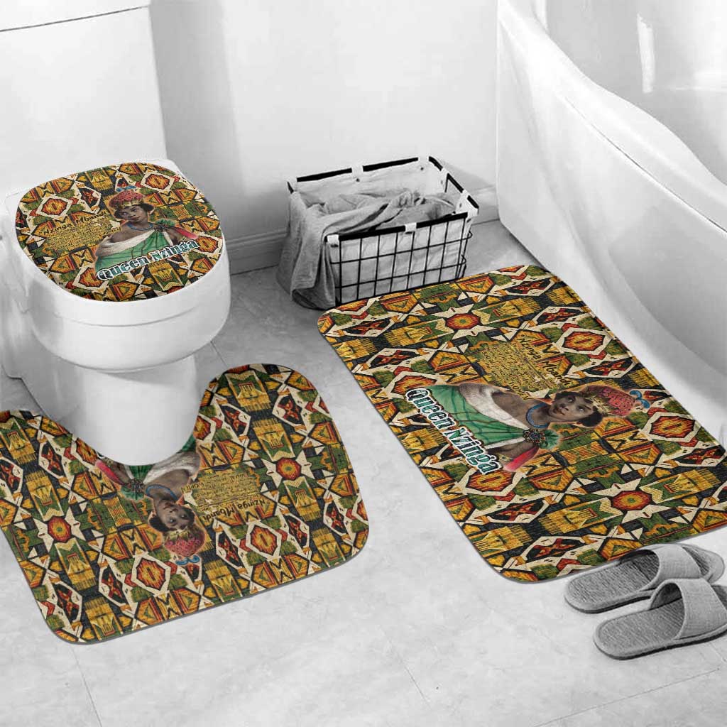 Queen Nzinga Bathroom Set Mbandi Traditional Regal Portrait Empowerment Quote African Female Leadership - African Pride