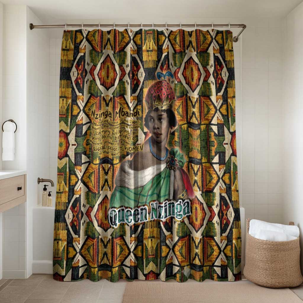 Queen Nzinga Bathroom Set Mbandi Traditional Regal Portrait Empowerment Quote African Female Leadership - African Pride