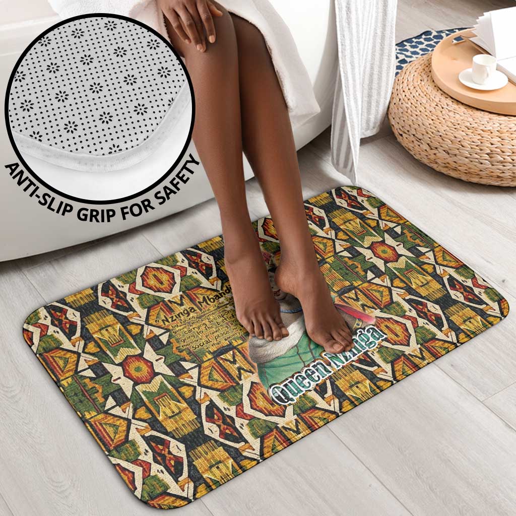 Queen Nzinga Bathroom Set Mbandi Traditional Regal Portrait Empowerment Quote African Female Leadership - African Pride