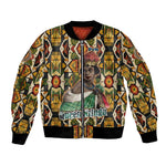 Queen Nzinga Bomber Jacket Mbandi Traditional Regal Portrait Empowerment Quote African Female Leadership - African Pride