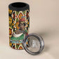 Queen Nzinga 4 in 1 Can Cooler Tumbler Mbandi Traditional Regal Portrait Empowerment Quote African Female Leadership - African Pride