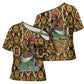 Queen Nzinga Cross Shoulder Shirt Mbandi Traditional Regal Portrait Empowerment Quote African Female Leadership - African Pride