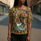 Queen Nzinga Cross Shoulder Shirt Mbandi Traditional Regal Portrait Empowerment Quote African Female Leadership - African Pride