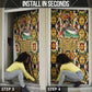 Queen Nzinga Door Cover Mbandi Traditional Regal Portrait Empowerment Quote African Female Leadership - African Pride