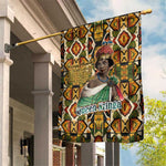 Queen Nzinga Garden Flag Mbandi Traditional Regal Portrait Empowerment Quote African Female Leadership - African Pride