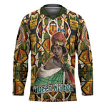 Queen Nzinga Hockey Jersey Mbandi Traditional Regal Portrait Empowerment Quote African Female Leadership - African Pride