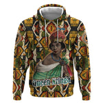 Queen Nzinga Hoodie Mbandi Traditional Regal Portrait Empowerment Quote African Female Leadership - African Pride