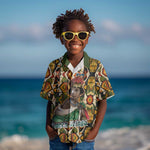 Queen Nzinga Kid Hawaiian Shirt Mbandi Traditional Regal Portrait Empowerment Quote African Female Leadership - African Pride