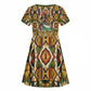 Queen Nzinga Kid Short Sleeve Dress Mbandi Traditional Regal Portrait Empowerment Quote African Female Leadership - African Pride