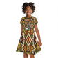 Queen Nzinga Kid Short Sleeve Dress Mbandi Traditional Regal Portrait Empowerment Quote African Female Leadership - African Pride