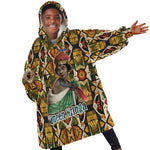 Queen Nzinga Kid Wearable Blanket Hoodie Mbandi Traditional Regal Portrait Empowerment Quote African Female Leadership - African Pride