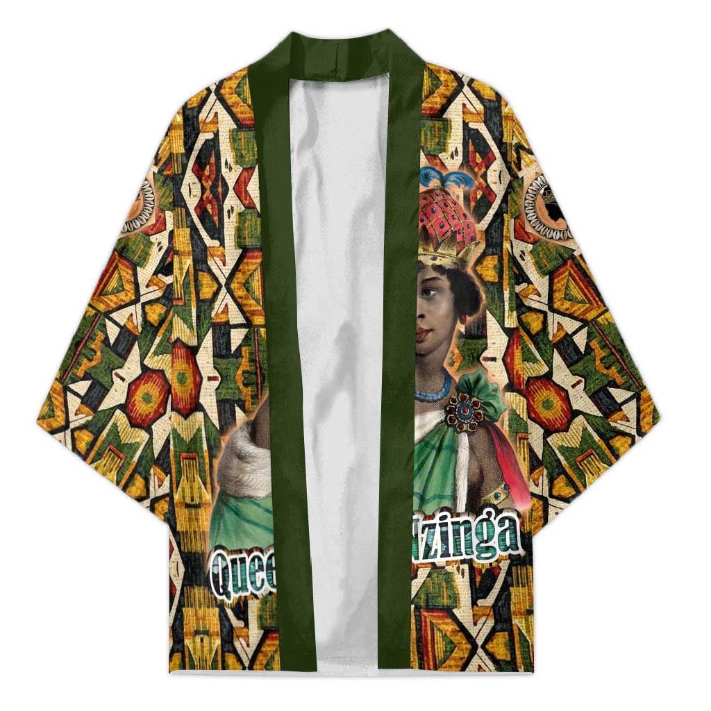 Queen Nzinga Kimono Mbandi Traditional Regal Portrait Empowerment Quote African Female Leadership - African Pride