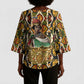 Queen Nzinga Kimono Sleeve Blouse Mbandi Traditional Regal Portrait Empowerment Quote African Female Leadership - African Pride