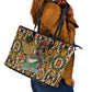 Queen Nzinga Leather Tote Bag Mbandi Traditional Regal Portrait Empowerment Quote African Female Leadership - African Pride