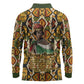 Queen Nzinga Long Sleeve Polo Shirt Mbandi Traditional Regal Portrait Empowerment Quote African Female Leadership - African Pride