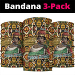 Queen Nzinga Neck Gaiter Mbandi Traditional Regal Portrait Empowerment Quote African Female Leadership - African Pride