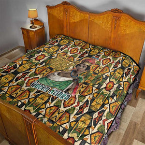 Queen Nzinga Quilt Mbandi Traditional Regal Portrait Empowerment Quote African Female Leadership - African Pride