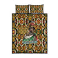 Queen Nzinga Quilt Bed Set Mbandi Traditional Regal Portrait Empowerment Quote African Female Leadership - African Pride