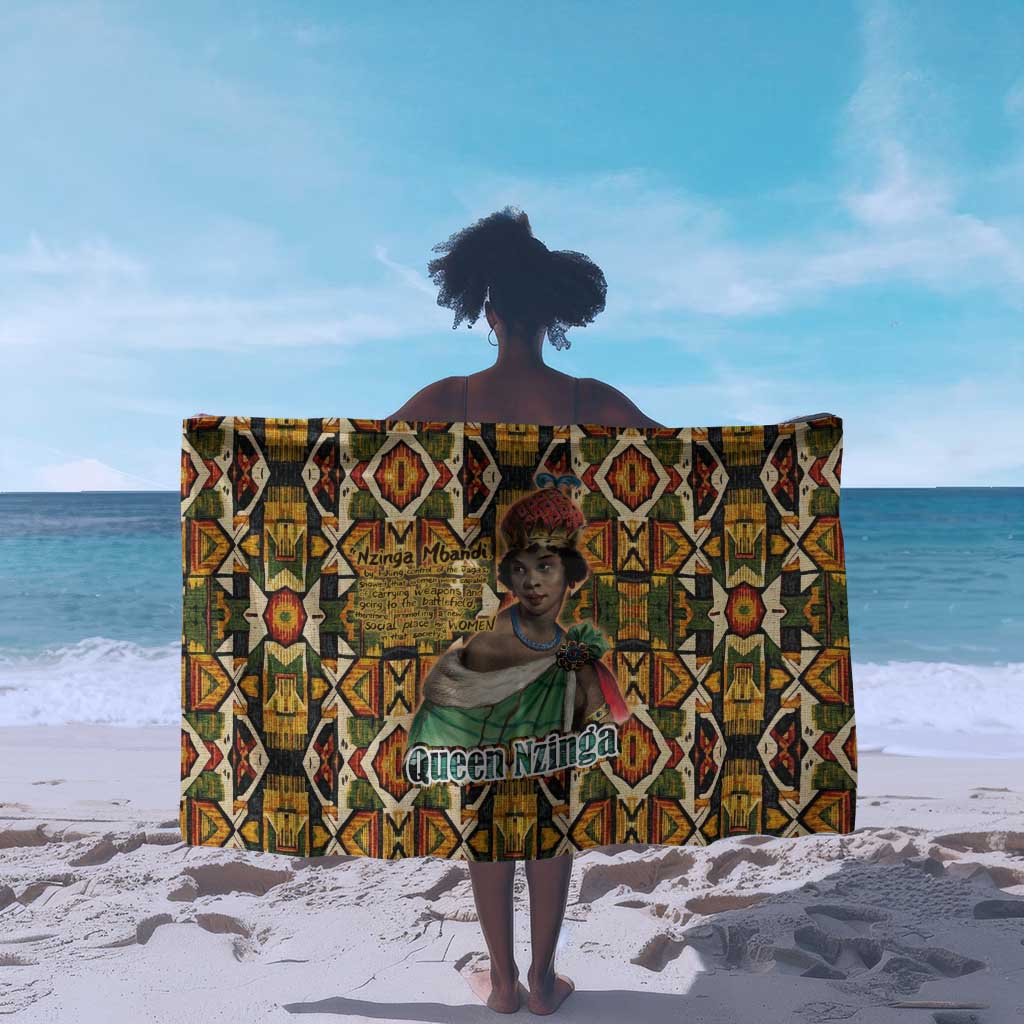 Queen Nzinga Sarong Mbandi Traditional Regal Portrait Empowerment Quote African Female Leadership - African Pride