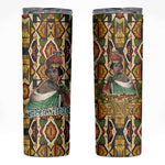 Queen Nzinga Skinny Tumbler Mbandi Traditional Regal Portrait Empowerment Quote African Female Leadership - African Pride