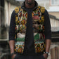 Queen Nzinga Sleeveless Puffer Jacket Mbandi Traditional Regal Portrait Empowerment Quote African Female Leadership - African Pride