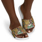 Queen Nzinga Slide Sandals Mbandi Traditional Regal Portrait Empowerment Quote African Female Leadership - African Pride