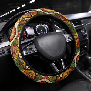 Queen Nzinga Steering Wheel Cover Mbandi Traditional Regal Portrait Empowerment Quote African Female Leadership - African Pride