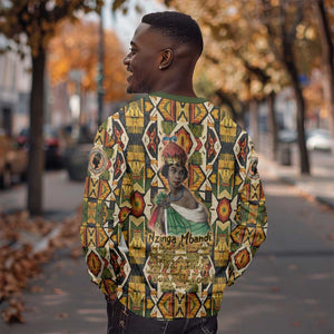 Queen Nzinga Sweatshirt Mbandi Traditional Regal Portrait Empowerment Quote African Female Leadership - African Pride