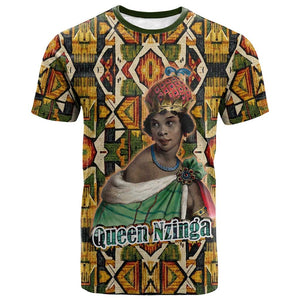 Queen Nzinga T shirt Mbandi Traditional Regal Portrait Empowerment Quote African Female Leadership - African Pride