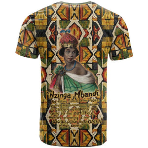 Queen Nzinga T shirt Mbandi Traditional Regal Portrait Empowerment Quote African Female Leadership - African Pride