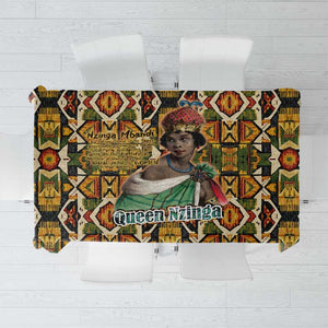 Queen Nzinga Tablecloth Mbandi Traditional Regal Portrait Empowerment Quote African Female Leadership - African Pride