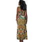 Queen Nzinga Tank Maxi Dress Mbandi Traditional Regal Portrait Empowerment Quote African Female Leadership - African Pride
