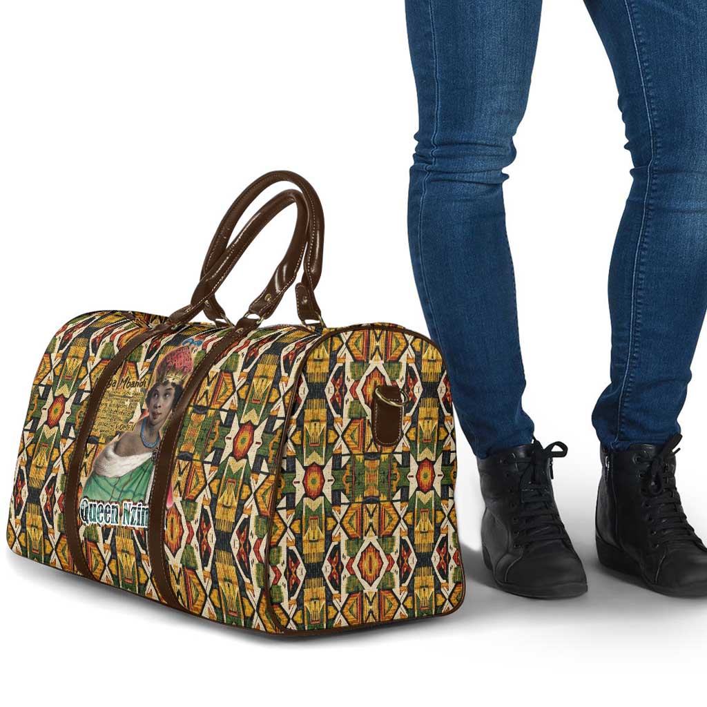 Queen Nzinga Travel Bag Mbandi Traditional Regal Portrait Empowerment Quote African Female Leadership - African Pride
