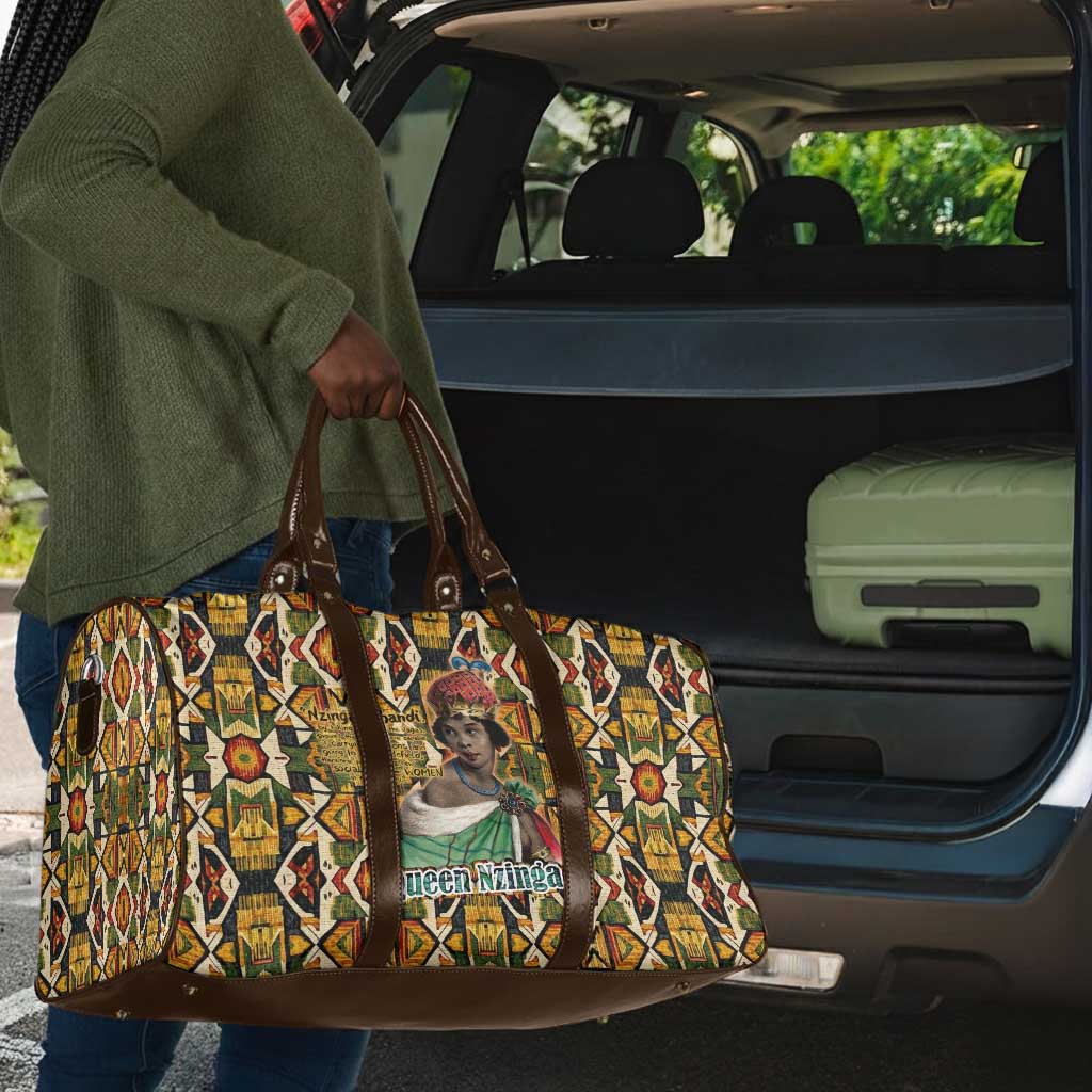 Queen Nzinga Travel Bag Mbandi Traditional Regal Portrait Empowerment Quote African Female Leadership - African Pride