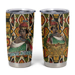 Queen Nzinga Tumbler Cup Mbandi Traditional Regal Portrait Empowerment Quote African Female Leadership - African Pride